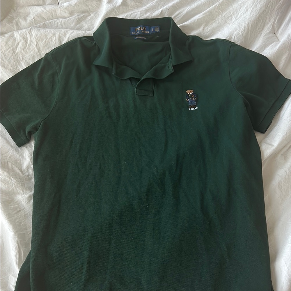 polo ralphh lauren bear polo shirt, men’s size  large